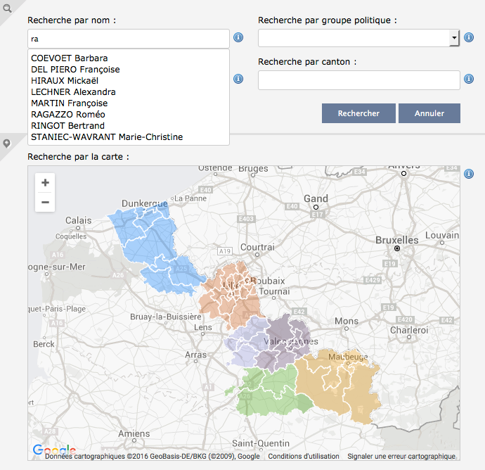 Conseillers départementaux du Nord