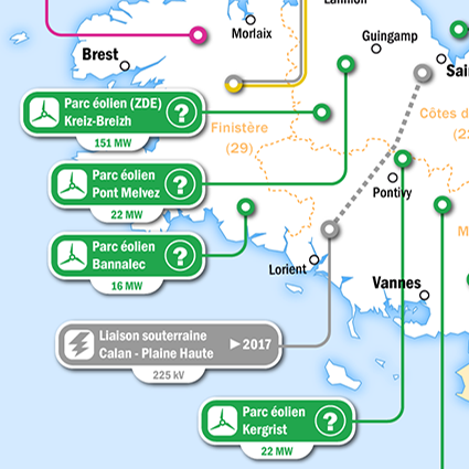 Carte régionale des travaux publics